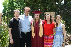 Jessica with family on Graduation Day